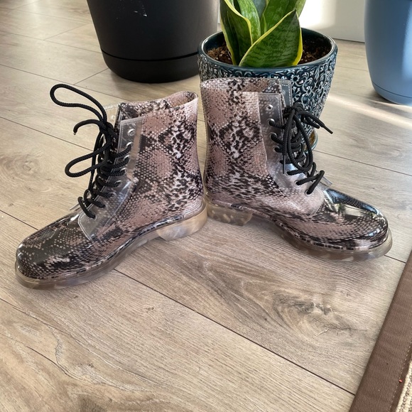 Snake Print Rain Boots - Picture 3 of 5